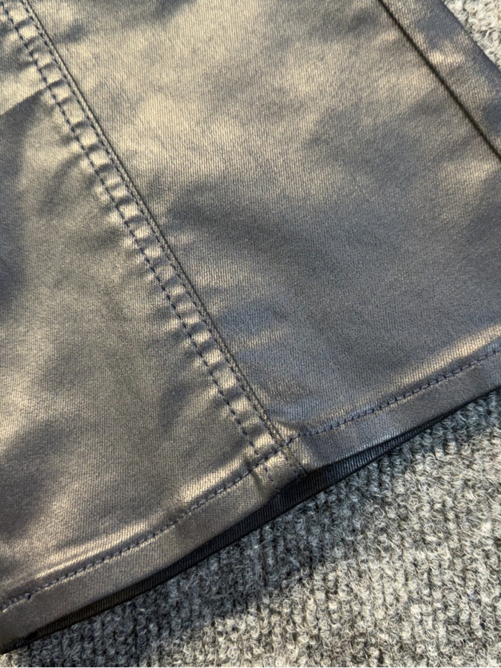 WHBM Coated Cargo Boot Jeans in Coated Officer Blue - Size 8 (NWT) - Picture 10 of 12